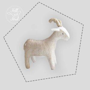 Felt and Soul - Kecske gyapjú filc figura letölthető szabásminta